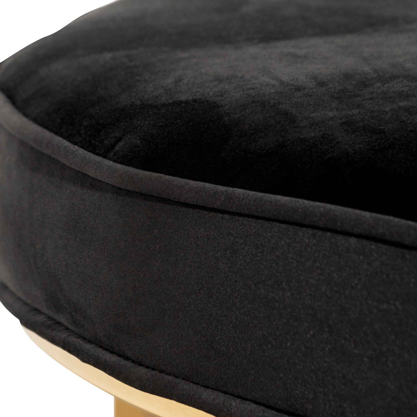 100cmx46cm Ottoman - Black Velvet - View 10