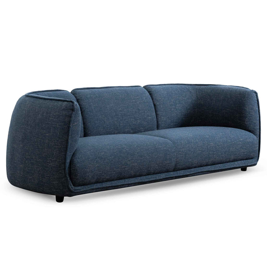 3 Seater Fabric Sofa - Dark Blue - View 3