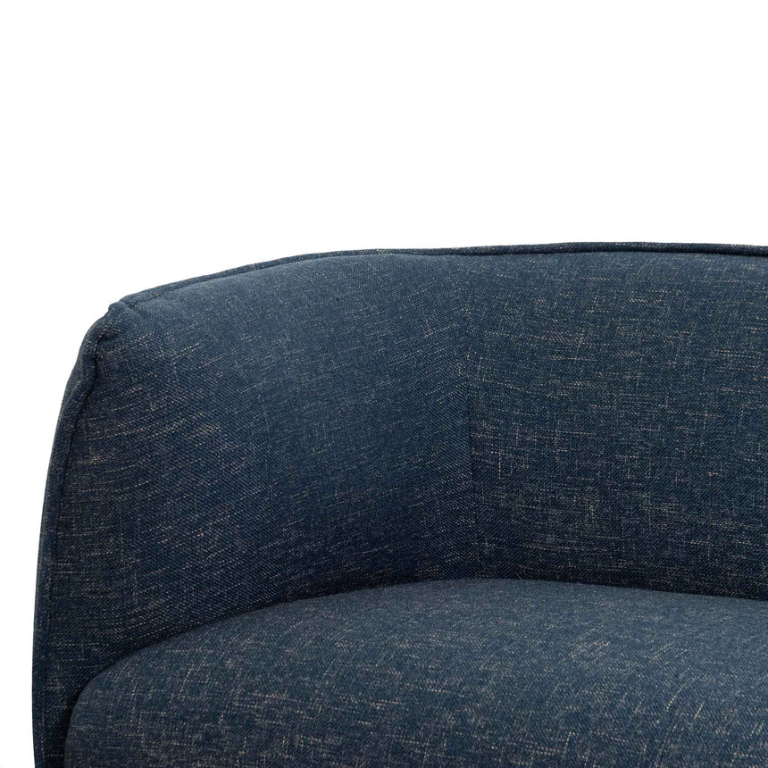 3 Seater Fabric Sofa - Dark Blue - View 4
