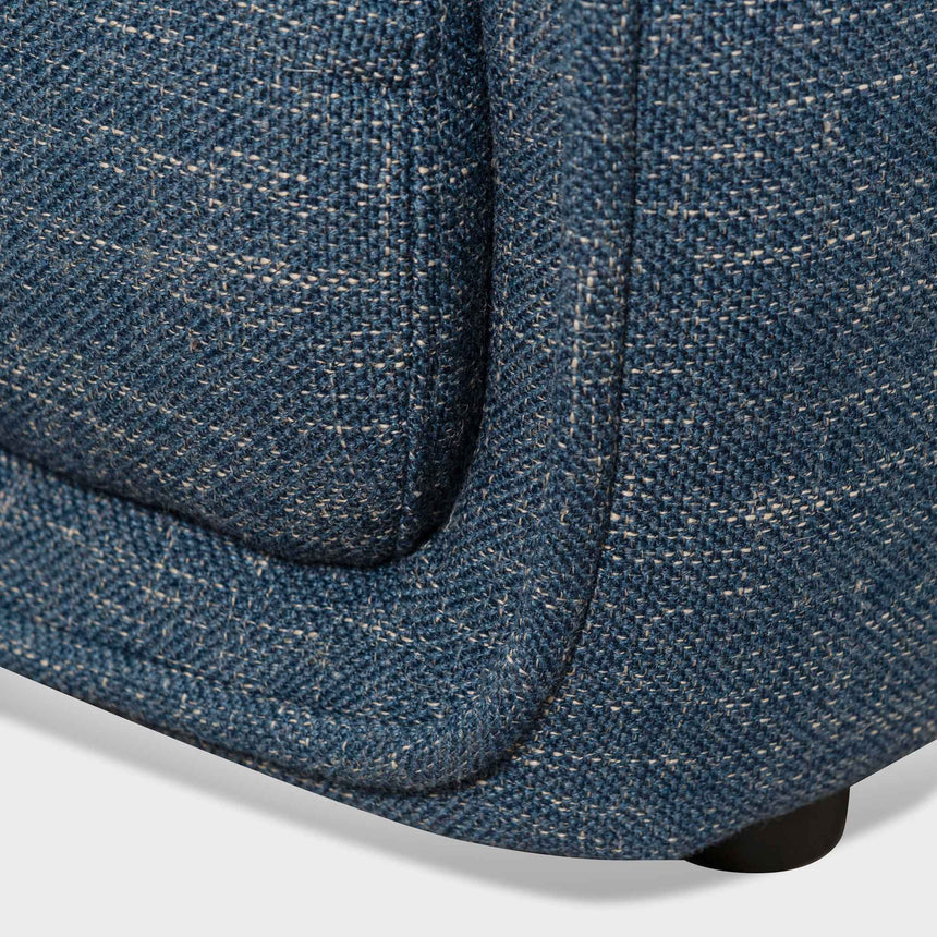 3 Seater Fabric Sofa - Dark Blue - View 9