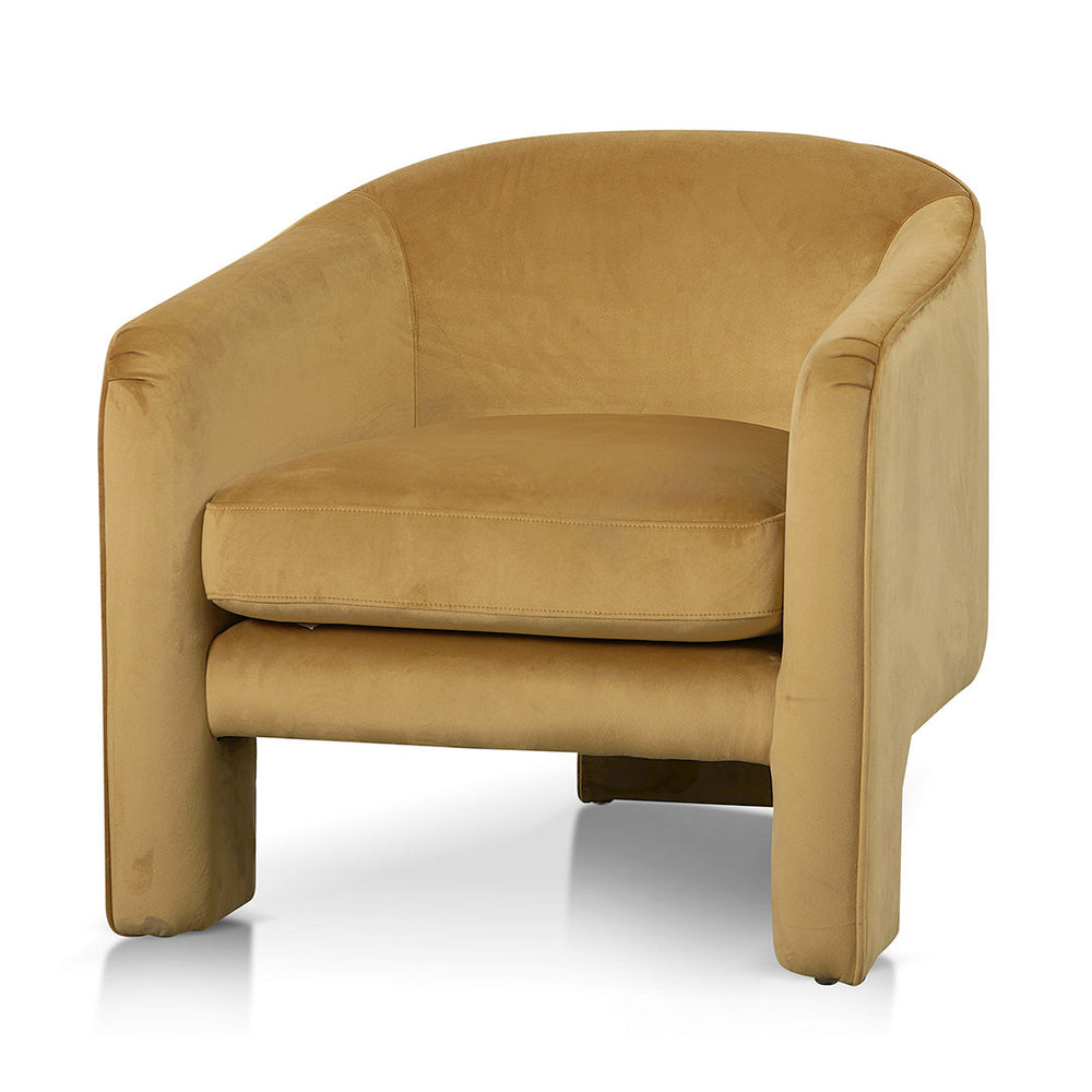 Fabric Armchair - Mustard - View 3