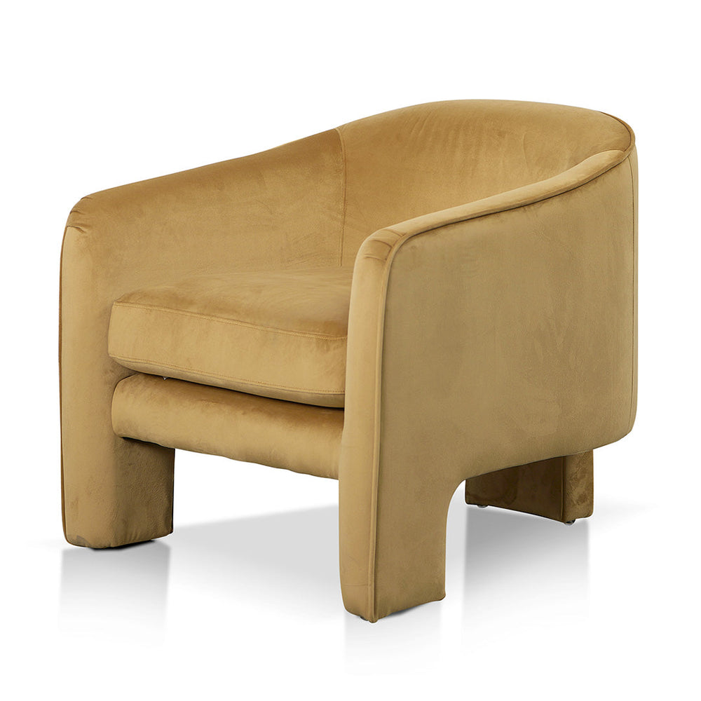 Fabric Armchair - Mustard - View 4