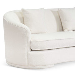 CLC6742-FS 4 Seater Sofa - Ivory White Boucle