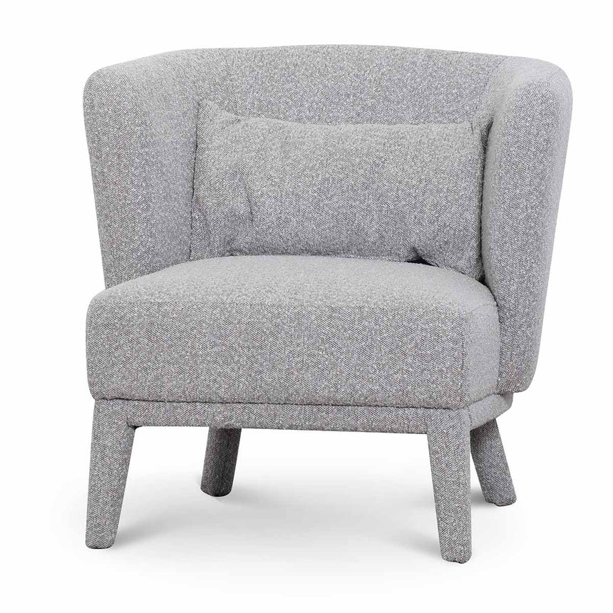 Armchair - Ash Grey Boucle - View 3