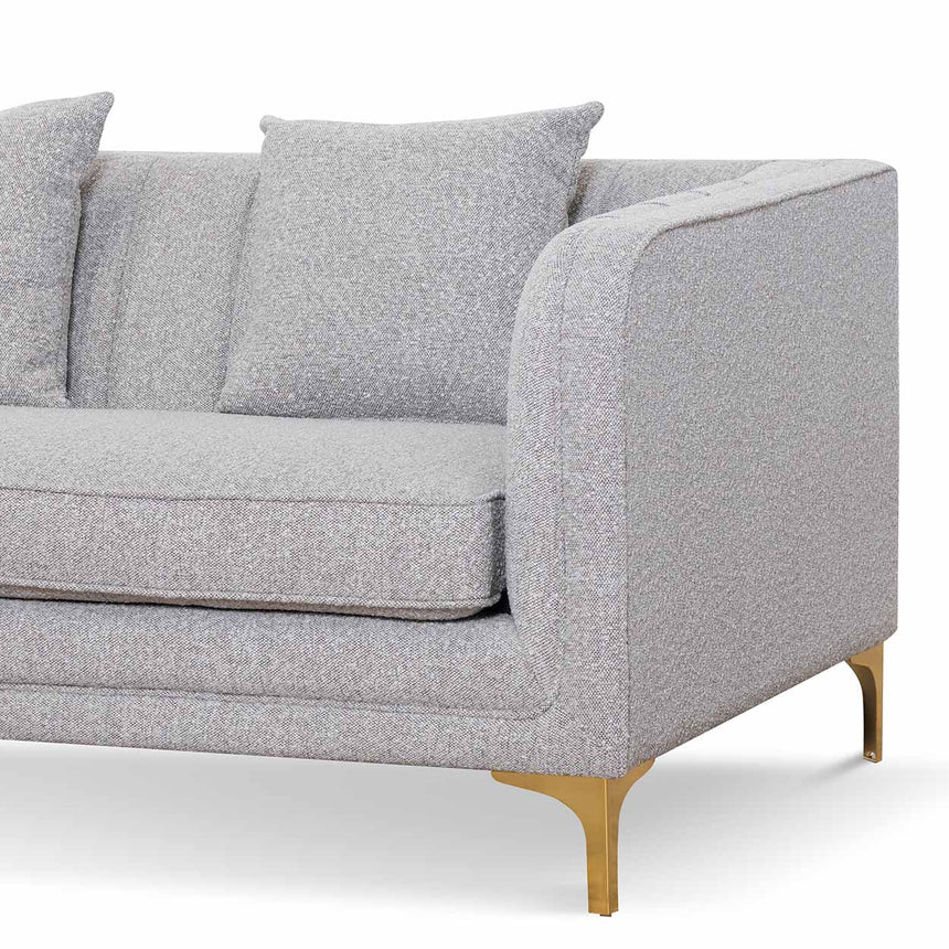 3 Seater Sofa - Ash Grey Boucle - View 5