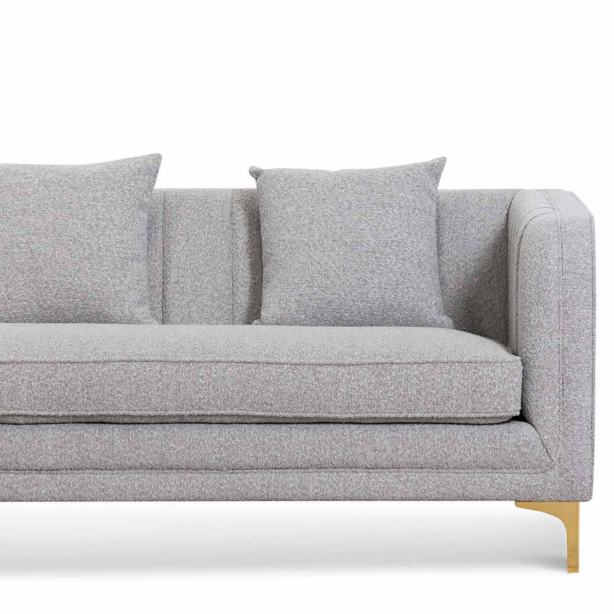3 Seater Sofa - Ash Grey Boucle - View 4