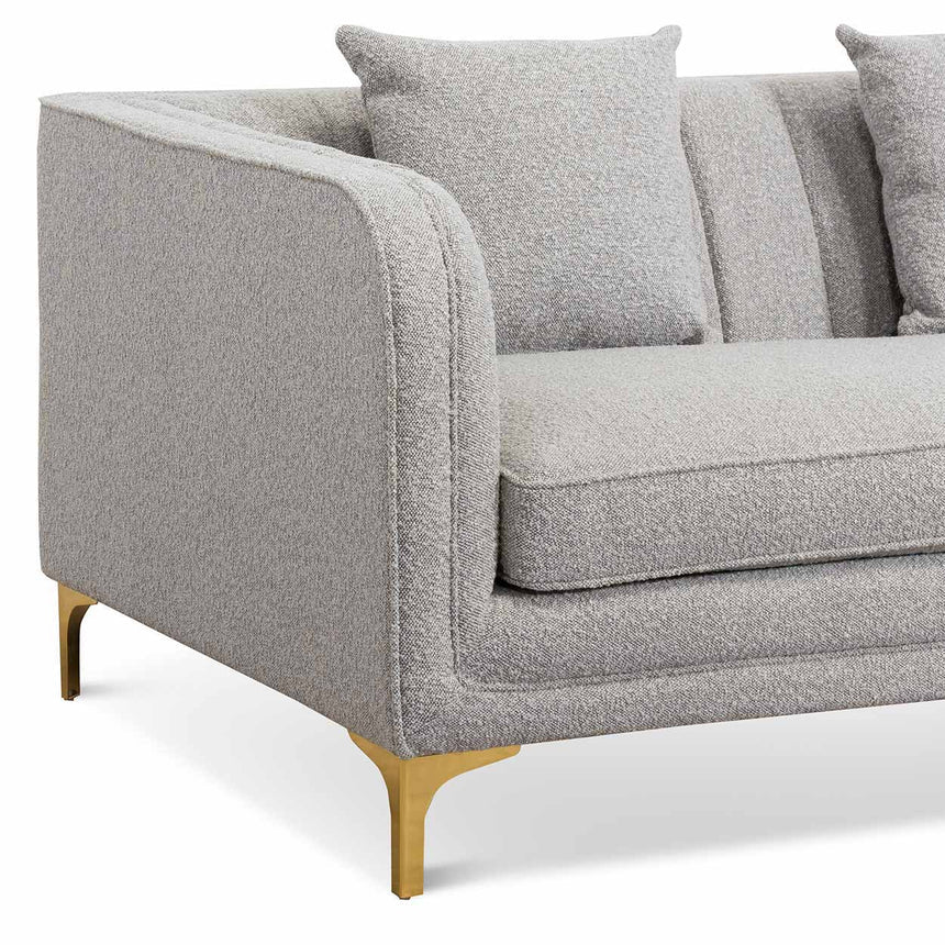 3 Seater Sofa - Ash Grey Boucle - View 9