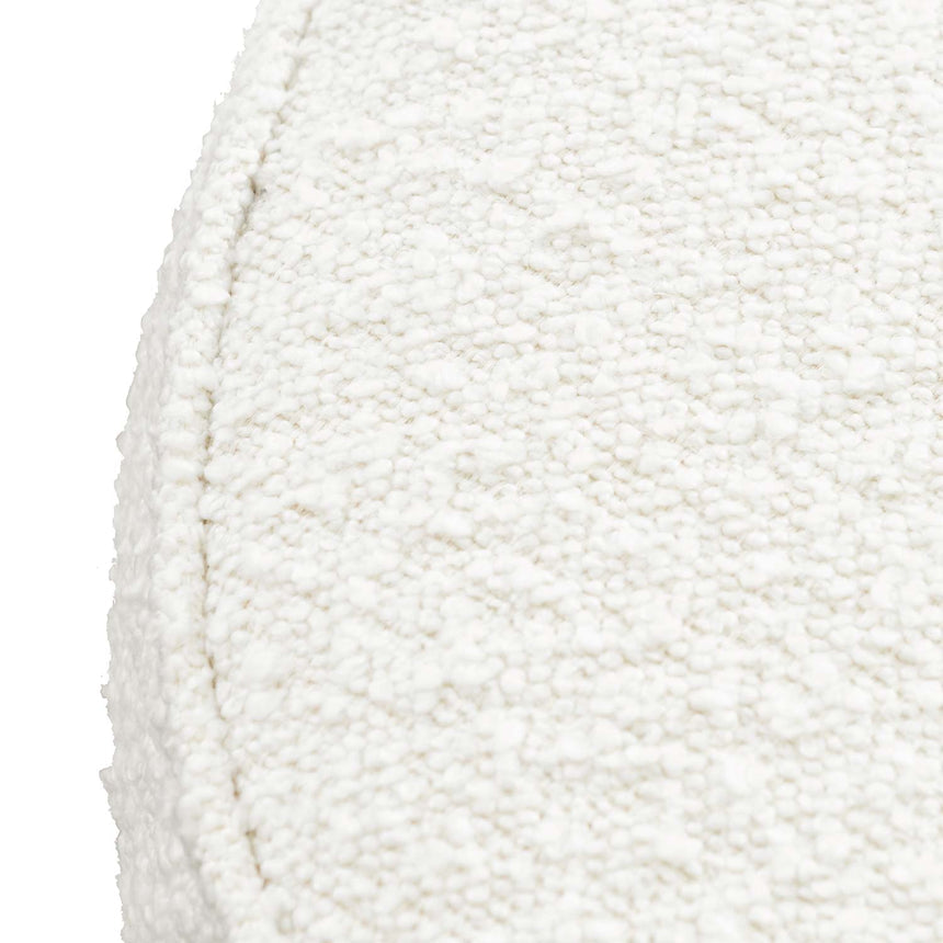 Daisy White Boucle Ottoman - Brushed Gold Base - View 6