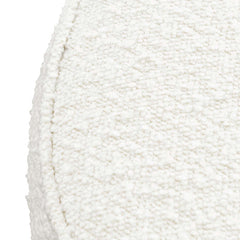 CLC6769-BS Daisy White Boucle Ottoman - Brushed Gold Base