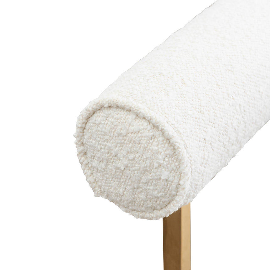 Daisy White Boucle Occasional Chair - Brushed Gold Base - View 7