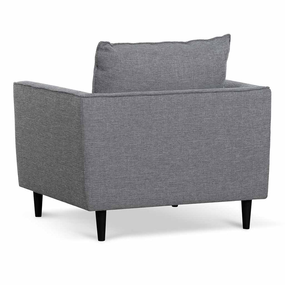 Fabric Armchair - Graphite Grey with Black Leg - View 5