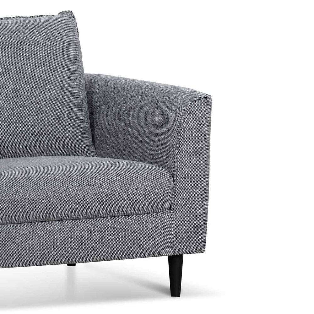 Fabric Armchair - Graphite Grey with Black Leg - View 10