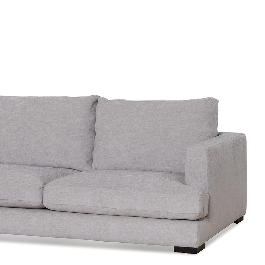 4 Seater Fabric Left Chaise Sofa - Oyster Beige - View 7