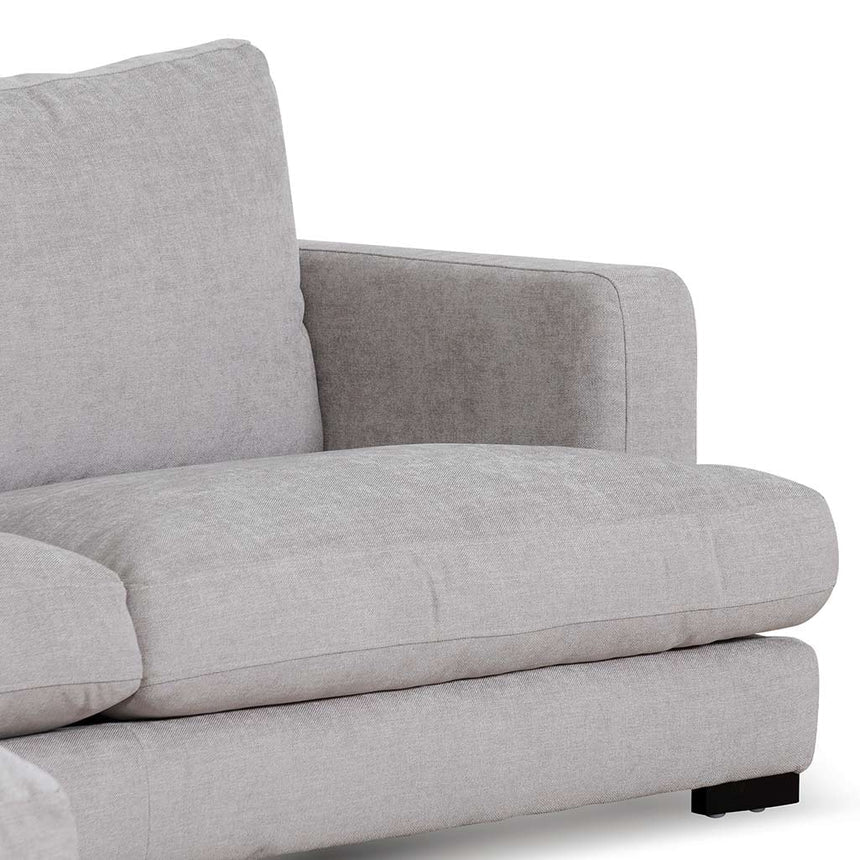 4 Seater Fabric Left Chaise Sofa - Oyster Beige - View 8