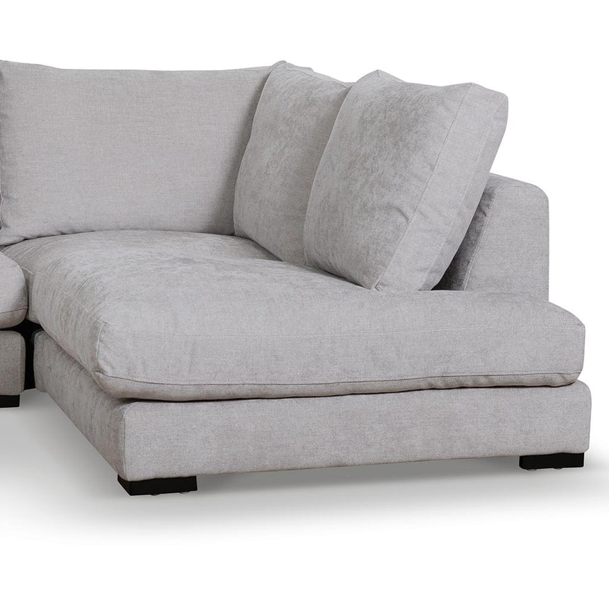 4 Seater Fabric Right Chaise Sofa - Oyster Beige - View 9
