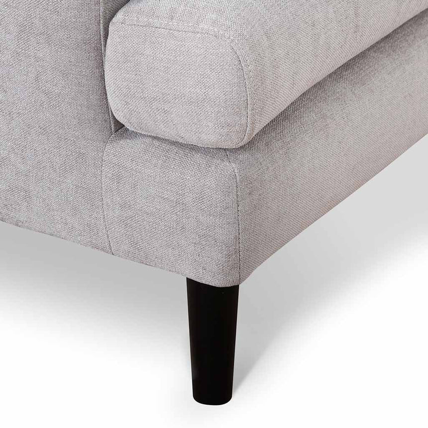 Fabric Armchair - Oyster Beige and Black Leg - View 7