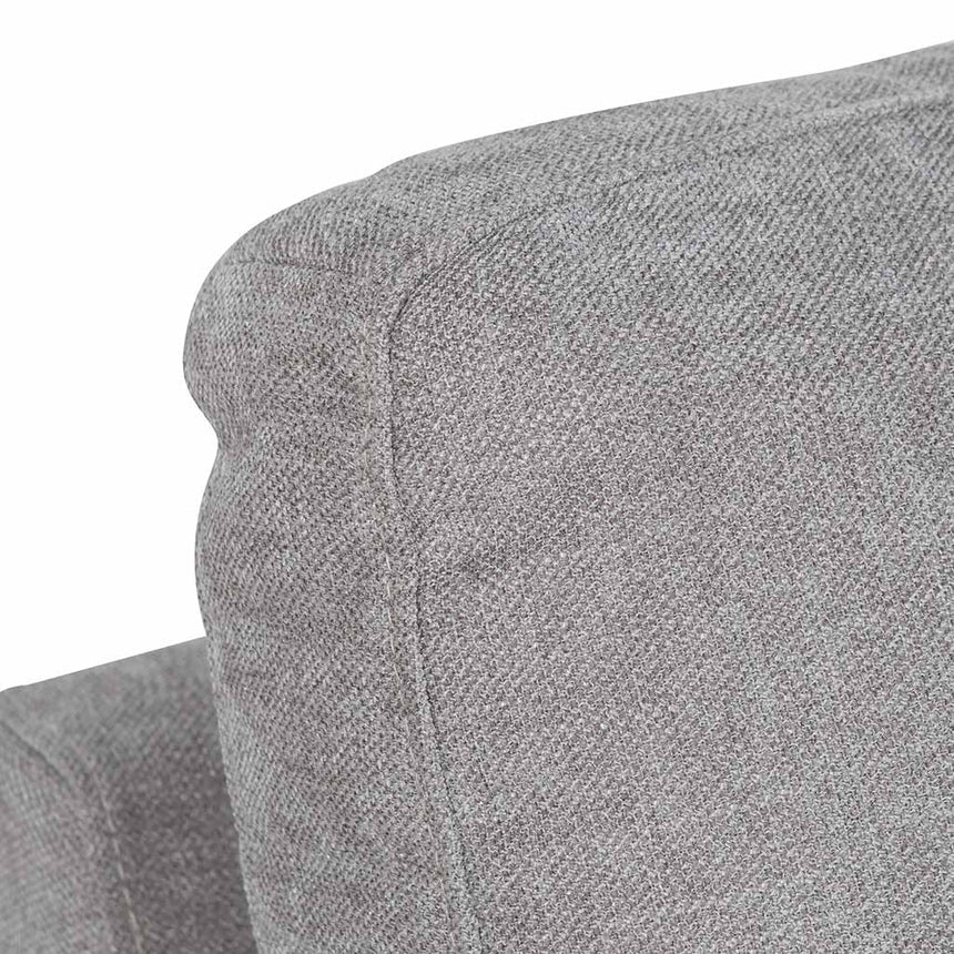 Fabric Armchair - Oyster Beige and Black Leg - View 8