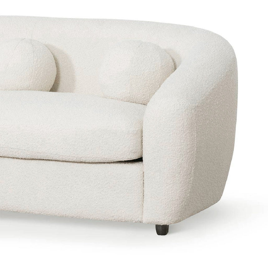 3 Seater Sofa - Ivory White Boucle - View 7