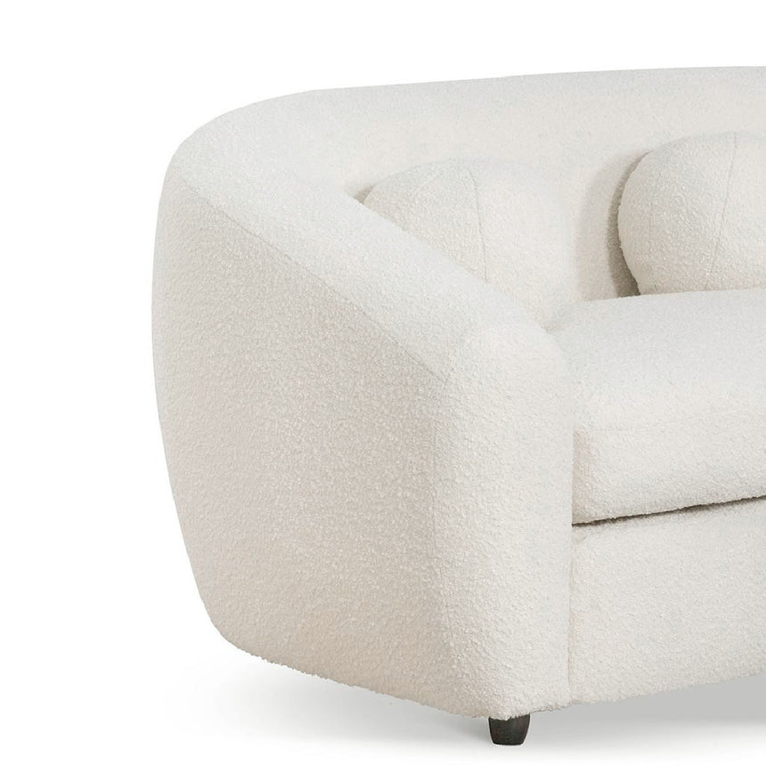 3 Seater Sofa - Ivory White Boucle - View 6