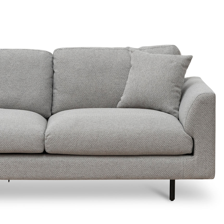 4 Seater Fabric Sofa - Grey - View 4
