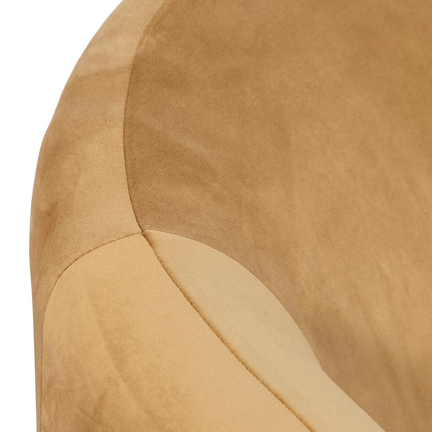 Velvet Armchair - Mustard - View 10