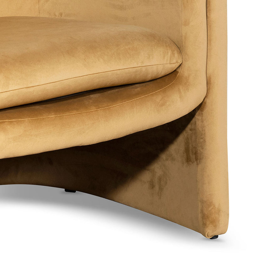 Velvet Armchair - Mustard - View 9