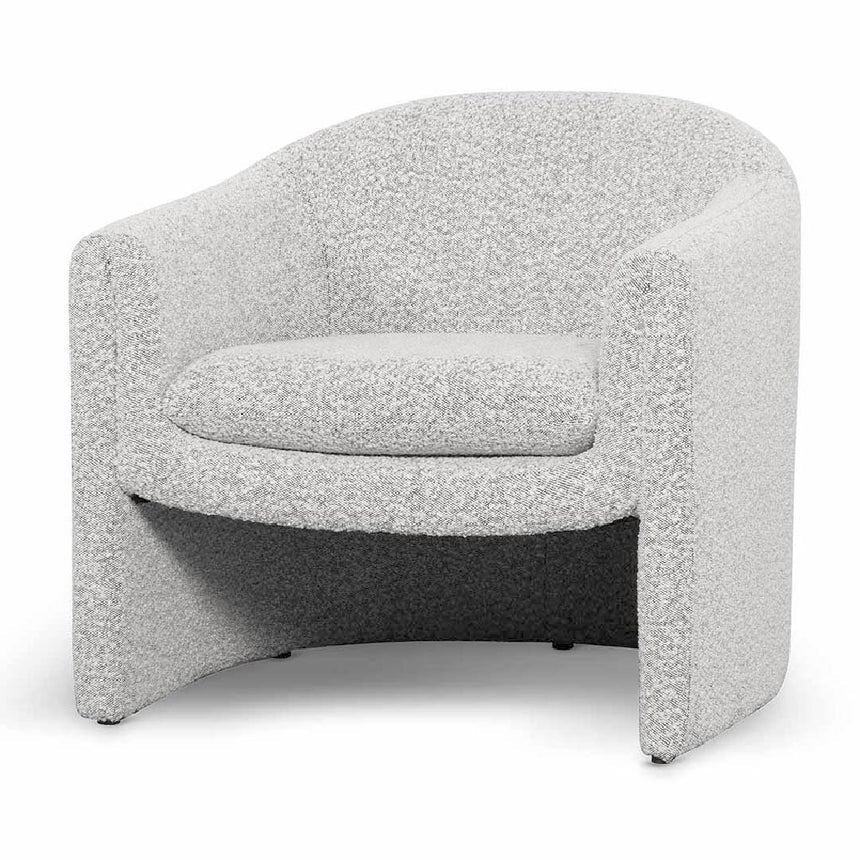 Armchair - Charcoal White Boucle - View 2