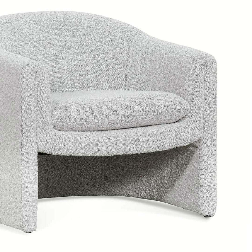 Armchair - Charcoal White Boucle - View 4