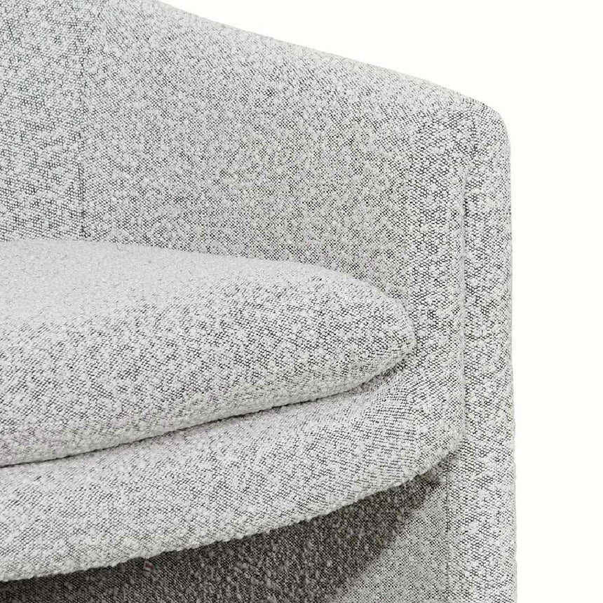 Armchair - Charcoal White Boucle - View 5