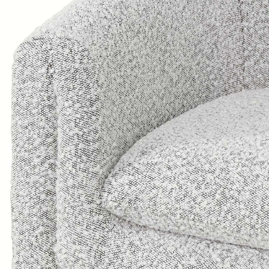 Armchair - Charcoal White Boucle - View 6