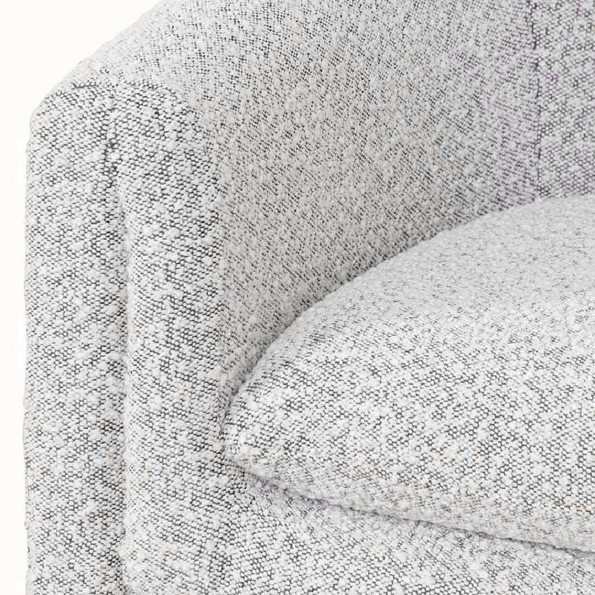 Armchair - Charcoal White Boucle - View 15