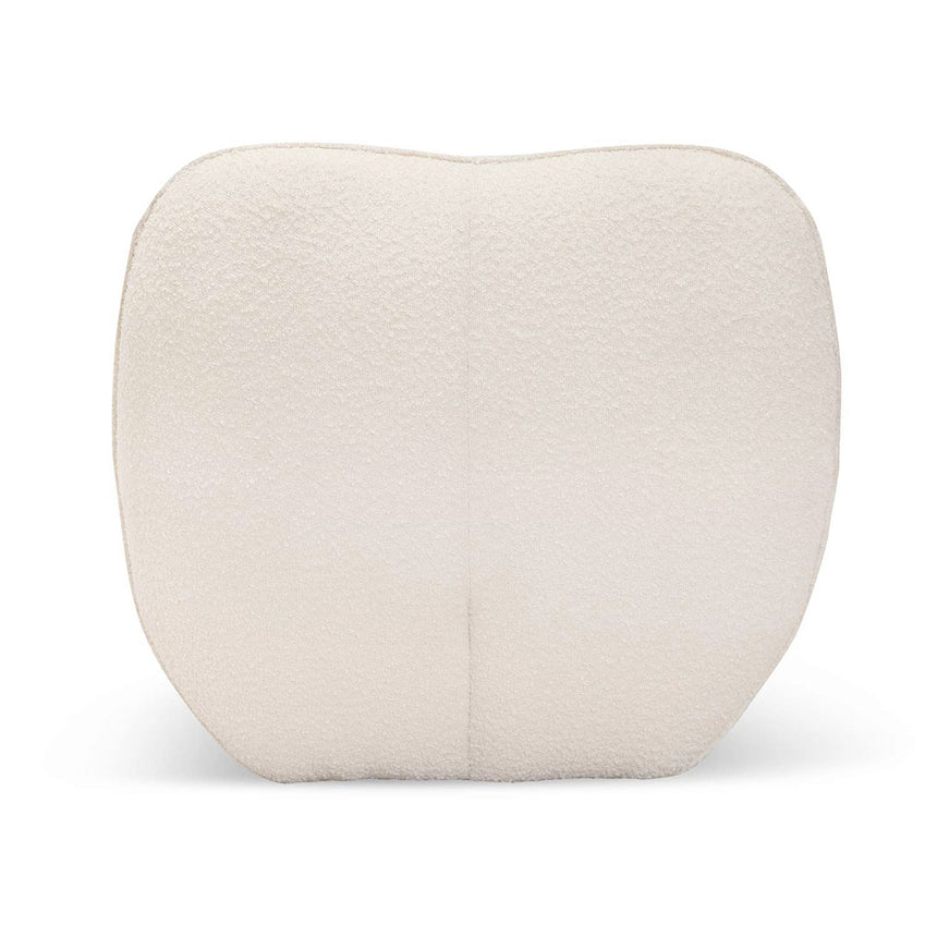 Lounge Chair - Ivory White Boucle - View 6