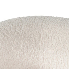 CLC6871-KSO - Ivory White Sherpa Armchair - Black Legs