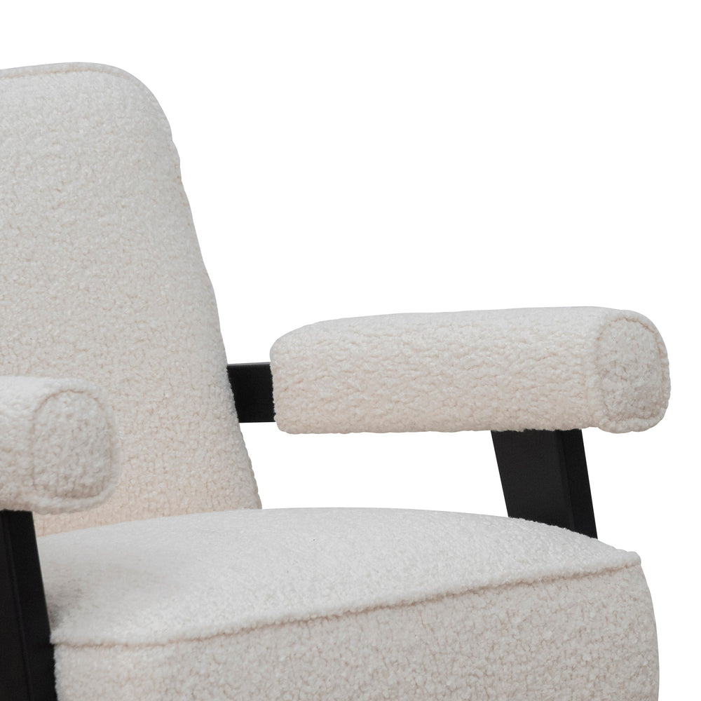 Armchair - Ivory White Sherpa - View 6
