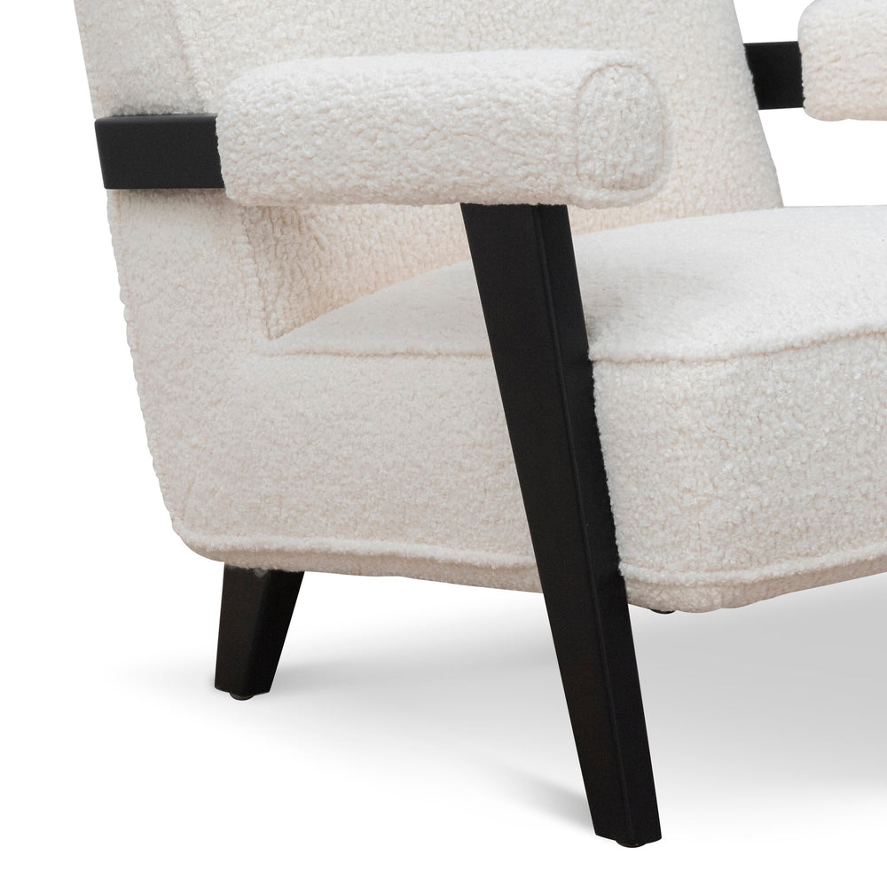 Armchair - Ivory White Sherpa - View 8
