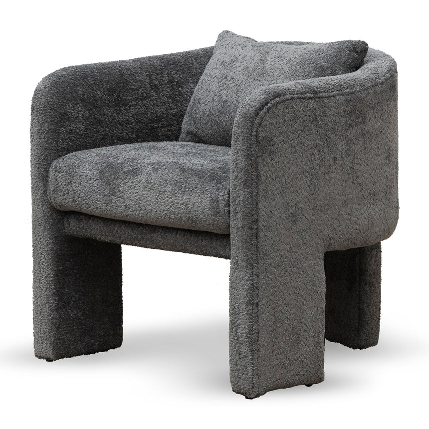 Fabric Armchair - Iron Grey - View 3