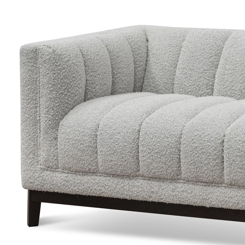 3 Seater Sofa -Light Grey Boucle - View 3