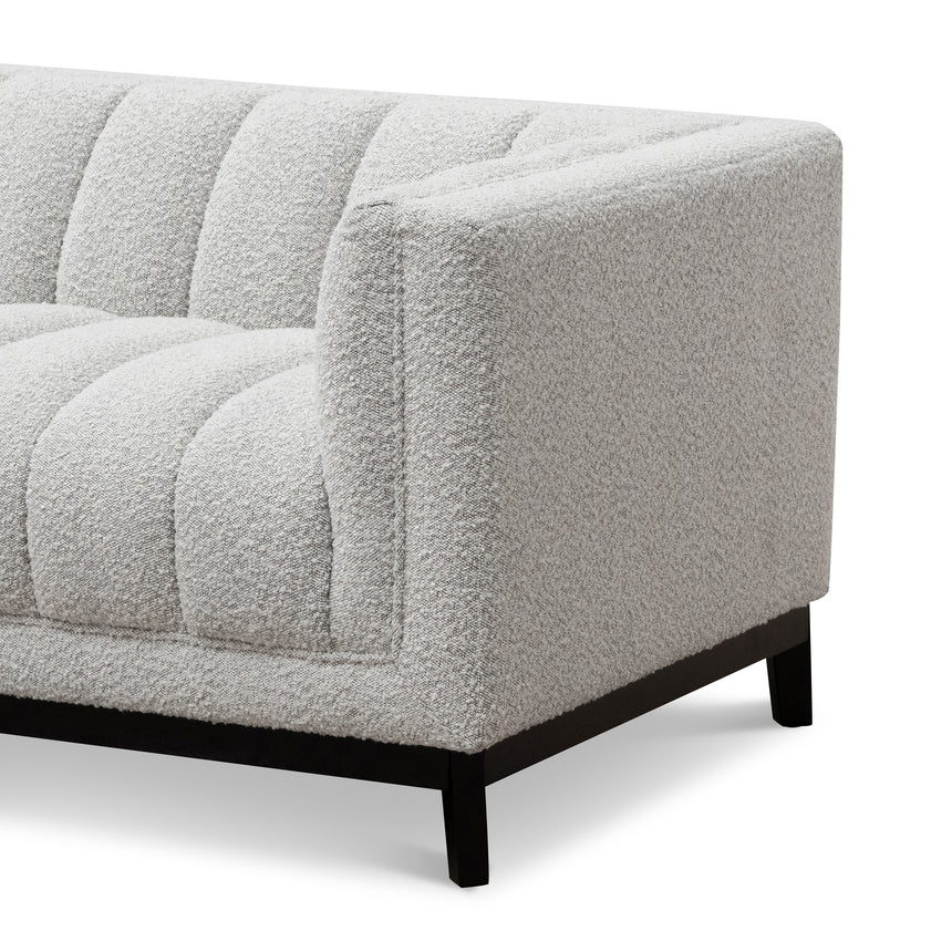 3 Seater Sofa -Light Grey Boucle - View 4