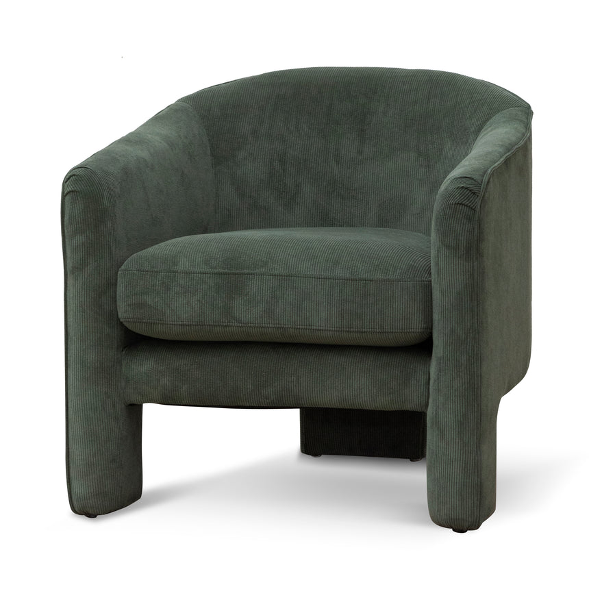 Fabric Armchair -  Olive Green