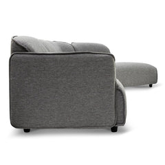 CLC6967-KSO Left Return Modular Fabric Corner Sofa - Graphite Grey