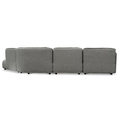 CLC6967-KSO Left Return Modular Fabric Corner Sofa - Graphite Grey
