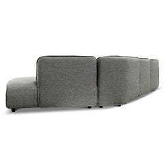 CLC6967-KSO Left Return Modular Fabric Corner Sofa - Graphite Grey