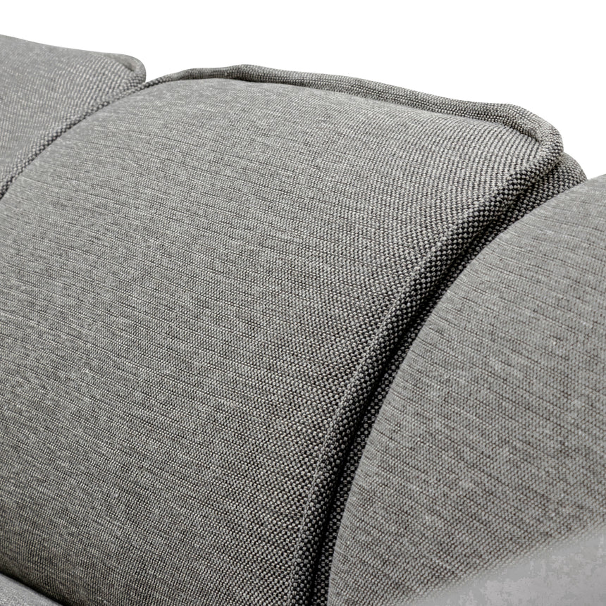 Left Return Modular Fabric Corner Sofa - Graphite Grey - View 7
