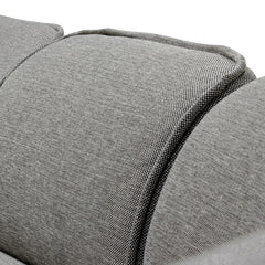 CLC6967-KSO Left Return Modular Fabric Corner Sofa - Graphite Grey