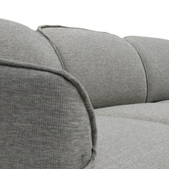 CLC6967-KSO Left Return Modular Fabric Corner Sofa - Graphite Grey