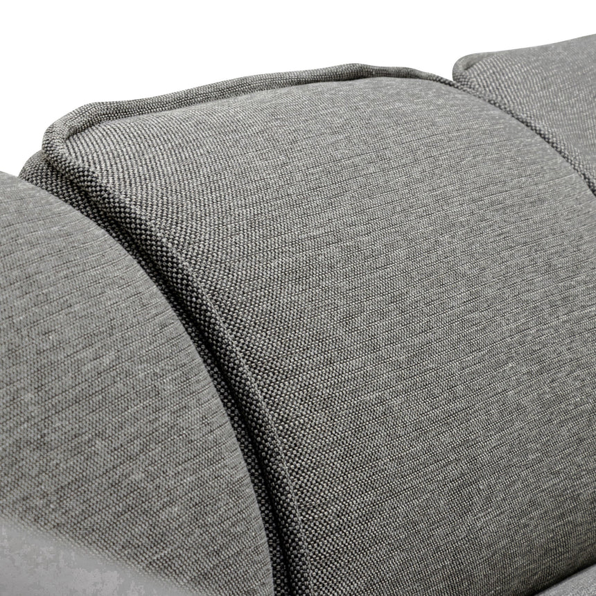 Right Return Modular Fabric Corner Sofa - Graphite Grey - View 9