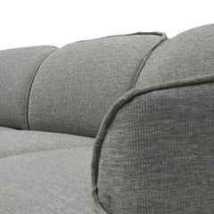 CLC6966-KSO Right Return Modular Fabric Corner Sofa - Graphite Grey