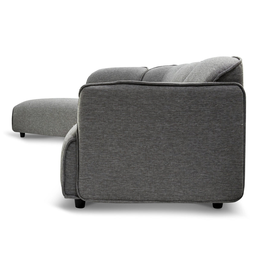 Right Return Modular Fabric Corner Sofa - Graphite Grey - View 7