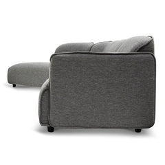CLC6966-KSO Right Return Modular Fabric Corner Sofa - Graphite Grey