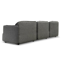 CLC6966-KSO Right Return Modular Fabric Corner Sofa - Graphite Grey